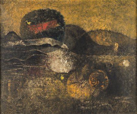 Le Ba Dang SENZA TITOLO (ASTRATTO) - Olio su tela, cm 54x65, Firma in basso a...