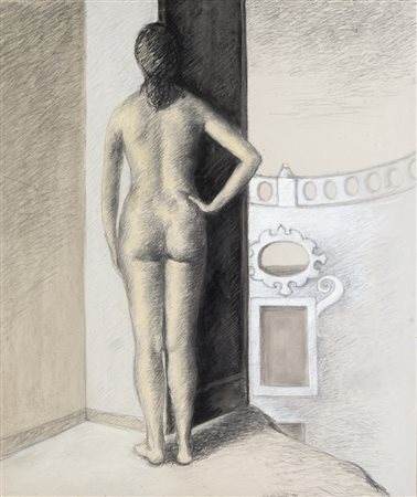 Paola Gandolfi SENZA TITOLO - Tecnica mista su carta, cm 64,5x54, Firma e...