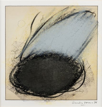 Claudio Verna SENZA TITOLO - Pastelli su carta,cm 50x35, Firma e data...