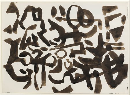 Carla Accardi SENZA TITOLO - China su carta, cm 23x32, Firma "Accardi" sul...