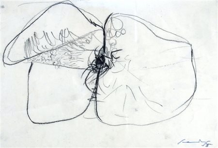 SCANAVINO EMILIO (Genova 1922 - Milano 1986) "Senza titolo" 1955 Graffite su...