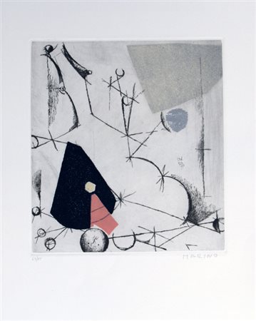 MARINI MARINO (Pistoia 1901 - Viareggio 1980) "La ribalta" Puntasecca,...