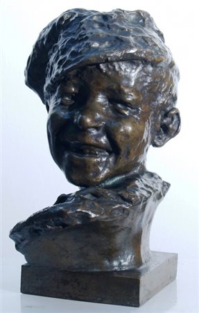 MEDARDO ROSSO "Volto" Scultura in bronzo a cera persa cm. H: 34.00 Firma alla...