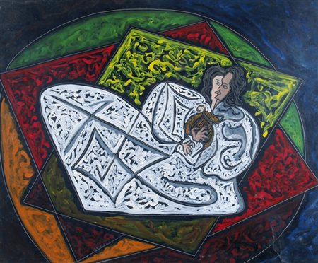 ORIANI PIPPO (Torino 1909 - Torino 1972) "La musa" 1960/1970 Graffito su...