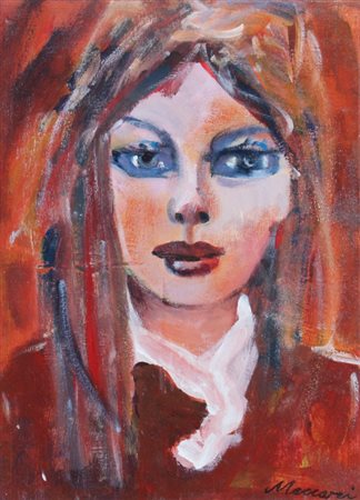 MACCARI MINO (Siena 1898 - Roma 1989) "Figura" Olio su tavola cm. H: 40.00 L:...