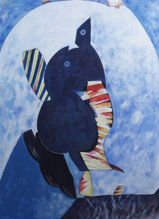 DOVA GIANNI (Roma 1925 - Pisa 1991) "Senza titolo" Tempera su carta intelata...