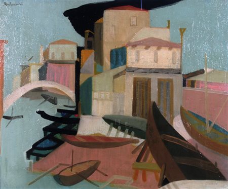 BRINDISI REMO (Roma 1918 - Lido di Spina 1996) "Squero dei monti, Venezia"...