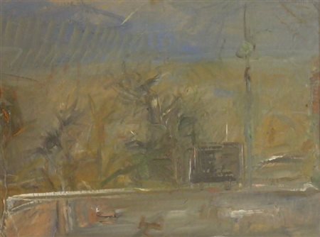 CHITI BATTELLI FOLCO FIRENZE 1932 SENZA TITOLO, 1981 OLIO SU CARTONE cm 40 x...