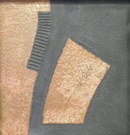 CARLESSO GIANPIETRO BOLZANO 1961 SENZA TITOLO MULTIPLO SU RAME cm 48 x 47...