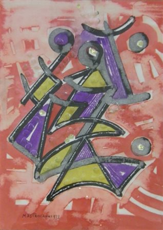 MASTROIANNI UMBERTO FONTANA LIRI 1910 ROMA 1998 SENZA TITOLO, 1973 CARTONE...