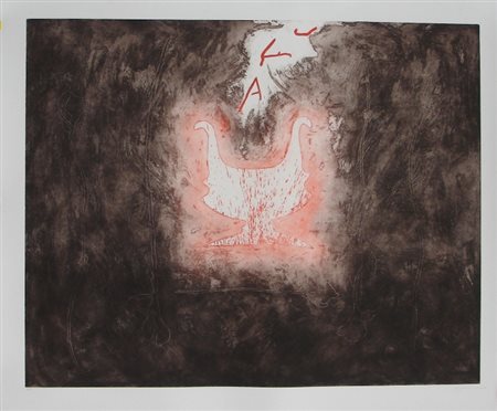 GALLIANI OMAR MONTECCHIO EMILIA 1953 ANFORA ROSSA, 1999 ACQUAFORTE ACQUATINTA...