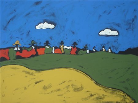 FESTA TANO ROMA 1938 ROMA 1988 SENZA TITOLO, 1986 ACRILICO SU TELA cm 60 x 80...