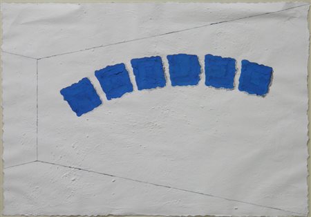 PINELLI PINO SENZA TITOLO TECNICA MISTA SU CARTA cm 99 x 68 Autentica su...