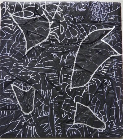 BERLINGERI CESARE CITTANOVA 1948 PRIMORDIALE SUL NERO, 2010 TECNICA MISTA SU...