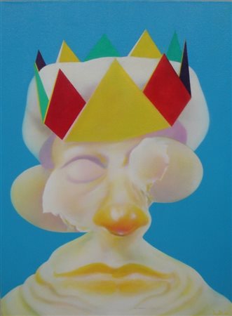 LUPOLETTI LUCIANO Atri 1952 IL RE NON SI DIVERTE, 2006 OLIO SU TELA cm 60 x...