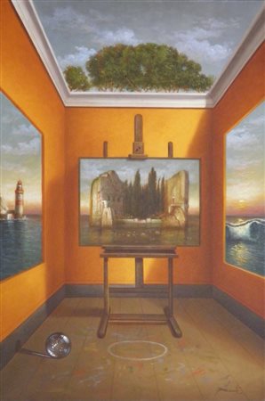 NUNZIANTE ANTONIO NAPOLI 1956 VISIONE, 2005 OLIO SU TELA cm 40 x 60 Firma in...