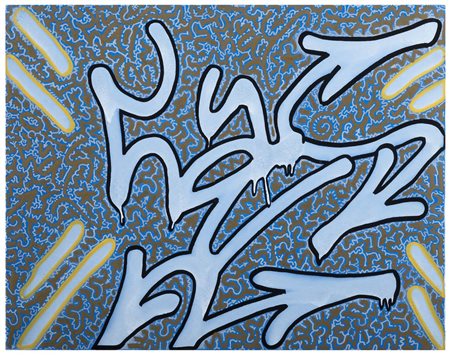 LA II ANGEL ORTIZ New York City 1967 Golden 2010 Acrilico e tecnica mista su...