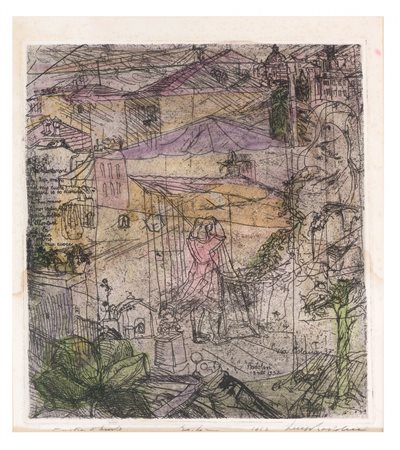 LUIGI BARTOLINI Cupramontana 1892 - Roma 1963 Interno 1952 Acquaforte...