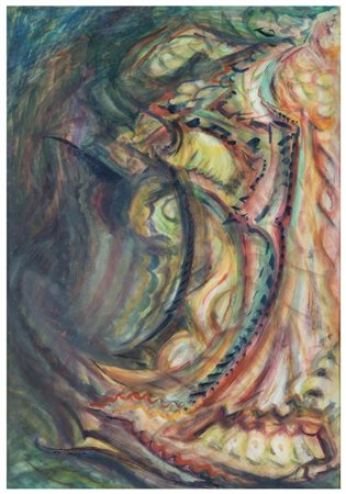 ALBERTO BRAGAGLIA Frosinone 1896 - Anzio 1985 Composizione Astratta 1955 (...