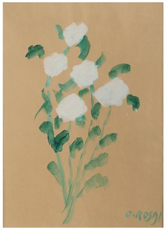 OTTONE ROSAI Firenze 1895 - Ivrea 1957 Fiori 1950 circa Acquerello su carta...