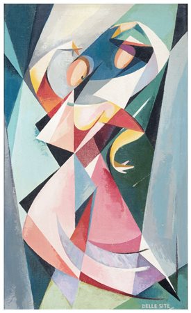 MINO DELLE SITE Lecce 1914 - Roma 1996 Danza Spagnola 1950 Olio su tela cm 80...