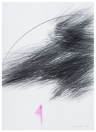 CARLO LORENZETTI Roma 1934 Senza Titolo 1986 Matita grassa e pastello cm 50 x...