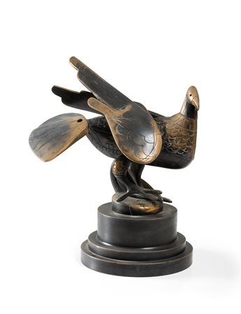 FLORIANO BODINI Gemonio 1933 - Milano 2005 Colomba 1972 Scultura bronzo cm 30...