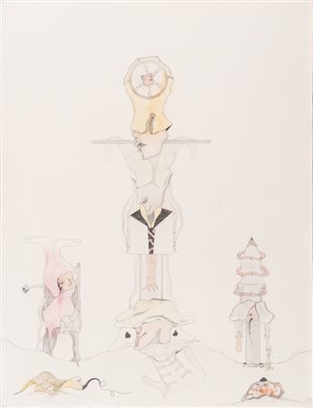 JORGE CAMACHO L'Avana 1934 - Parigi 2011 Senza titolo 1975 Tecnica mista su...