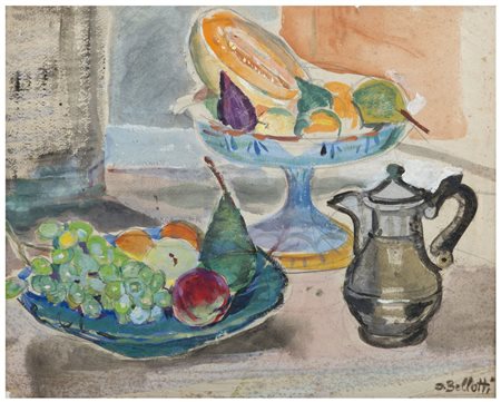 DINA BELLOTTI Alessandria 1912 - Roma 2003 Composizione 1950 ca Acquerello su...