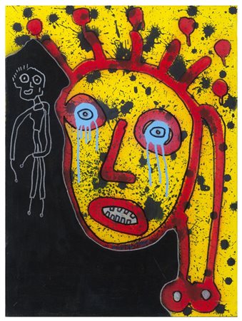 PAUL INDREK KOSTABI Whittier 1962 Blue Eyes 2004 Acrilico su tela cm 61 x 46...