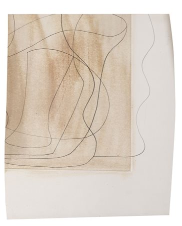 BEN NICHOLSON Denham 1894 - Hampstead 1982 Off-brown still life, 1970 matita...