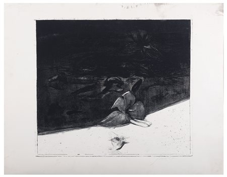 PIERO GUCCIONE Scicli 1935 Senza titolo Incisione alla maniera nera ex 8/75...