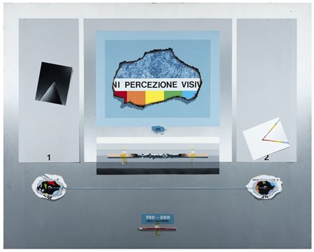 ELIO TORRIERO Lanciano 1945 Percezione 1977 Acrilico su tela cm 80 x 100...