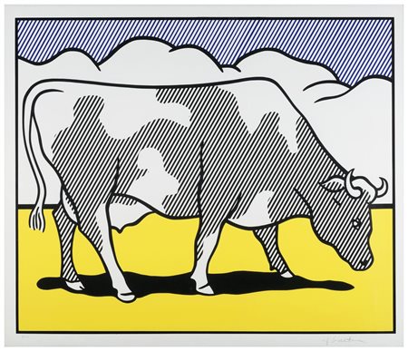 ROY LICHTENSTEIN New York 1923 - 1997 Cow Going Abstract 1982 (Trittico)...