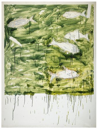 MARIO SCHIFANO Homs 1934 - Roma 1998 Senza Titolo 1984 Acrilico e smalto su...