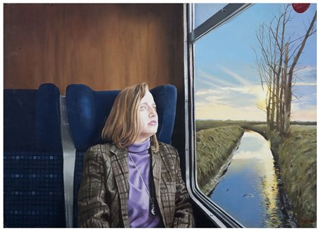 ANDY WALKER The Mistery and Melancholy of a journey 1986 Acrilico su cartone...