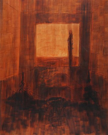 CESARE PEVERELLI 1922 - 2000 Composizione n.3, 1960 Olio su tela, cm. 100 x...