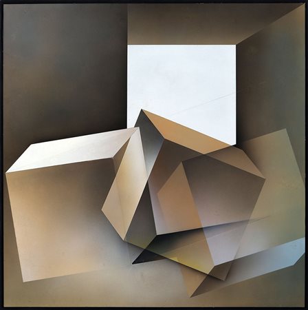 GUIDO ZANOLETTI 1933 Senza titolo, 1993 Nitroacrilico su tavola, cm. 60 x 60...