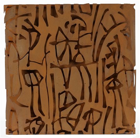 SERGIO FERMARIELLO 1961 Guerrieri, 2012 Corten, cm. 50 x 50 x 8 Firmato e...