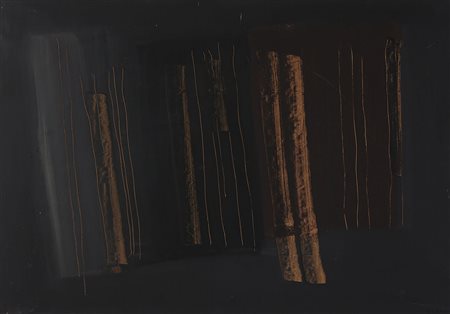 AGOSTINO FERRARI 1938 Senza titolo, 1962 Tempera su carta telata, cm. 64 x 92...