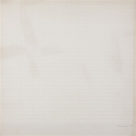 JOEL STEIN 1926 Senza titolo, 1962 Carta tamburata, cm. 40 x 40 Firmato e...