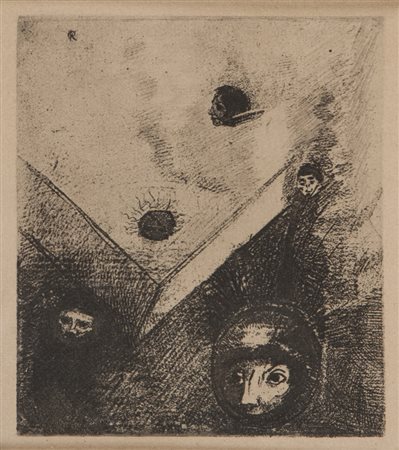 INCISORE XX SECOLO Volti Litografia, ex. nd Misure della lastra, cm. 9,4 x...