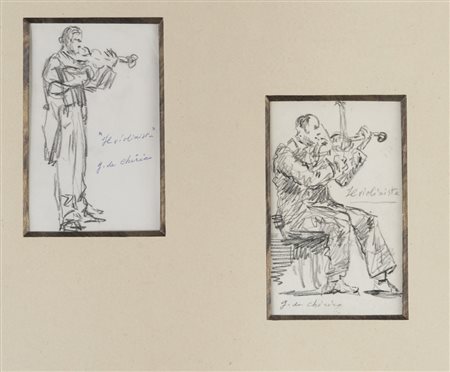 GIORGIO DE CHIRICO (Volos 1888 - Roma 1978) Il Violinista, prima metà anni...