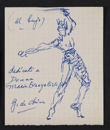 GIORGIO DE CHIRICO (Volos 1888 - Roma 1978) Ballerino (disegnato al buio),...