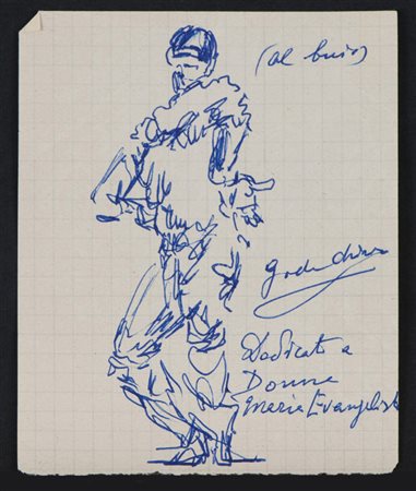 GIORGIO DE CHIRICO (Volos 1888 - Roma 1978) Abbozzo di personaggi dalla...