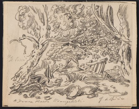 GIORGIO DE CHIRICO (Volos 1888 - Roma 1978) Il bosco, 1950 ca. Matita su...