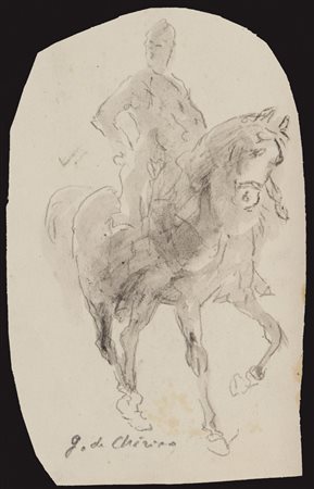 GIORGIO DE CHIRICO (Volos 1888 - Roma 1978) Cavaliere con berretto frigio,...