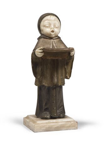 CHARLES HENRI MOLINS (Francia XIX secolo) Chierichetto, 1920 ca. Scultura in...