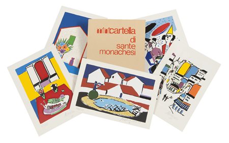 SANTE MONACHESI (Macerata 1910 - Roma 1991) Senza titolo, 1979 Sei serigrafie...