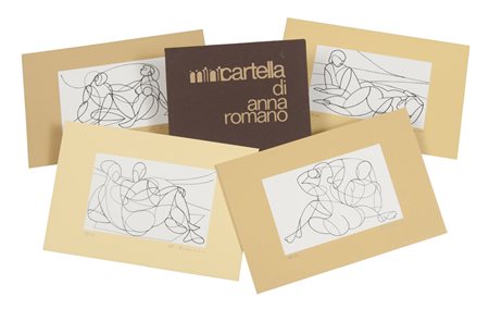 PAOLA ROMANO (Monterotondo 1951) Senza titolo, 1982 Sei serigrafie a colori,...